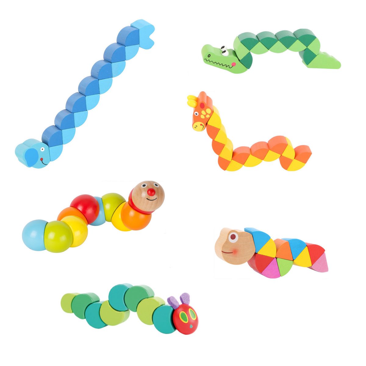 Apprendimento Montessori con il sonaglio animale articolato