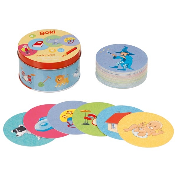 Children's Charades Game – 50 Picture Cards in a Metal Tin