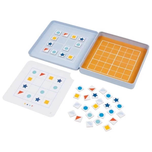 Magnetic Sudoku for Kids – Metal Tin, 36 Shape Pieces & 25 Cards - Vista 2
